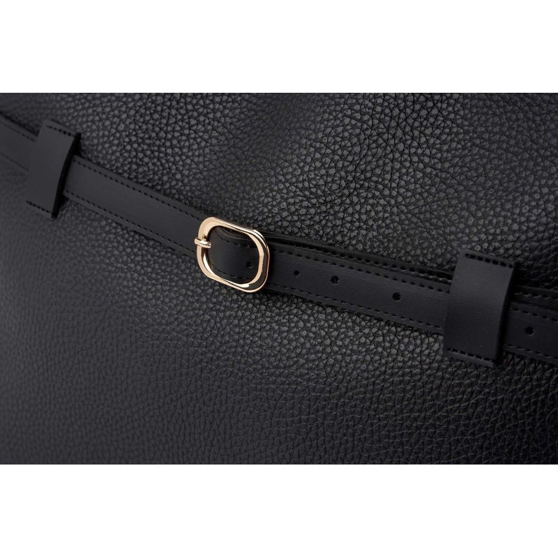 Fashion, accesorii si bijuterii - Femei - Accesorii femei - Genti si rucsacuri femei - Tote bag Lucky Bees, piele, 17 x 40 x 26 cm, negru, 946VNC1317 - Infinity.ro