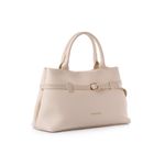 Fashion, accesorii si bijuterii - Femei - Accesorii femei - Genti si rucsacuri femei - Tote bag Lucky Bees, piele, 17 x 40 x 26 cm, crem, 946VNC1316 - Infinity.ro