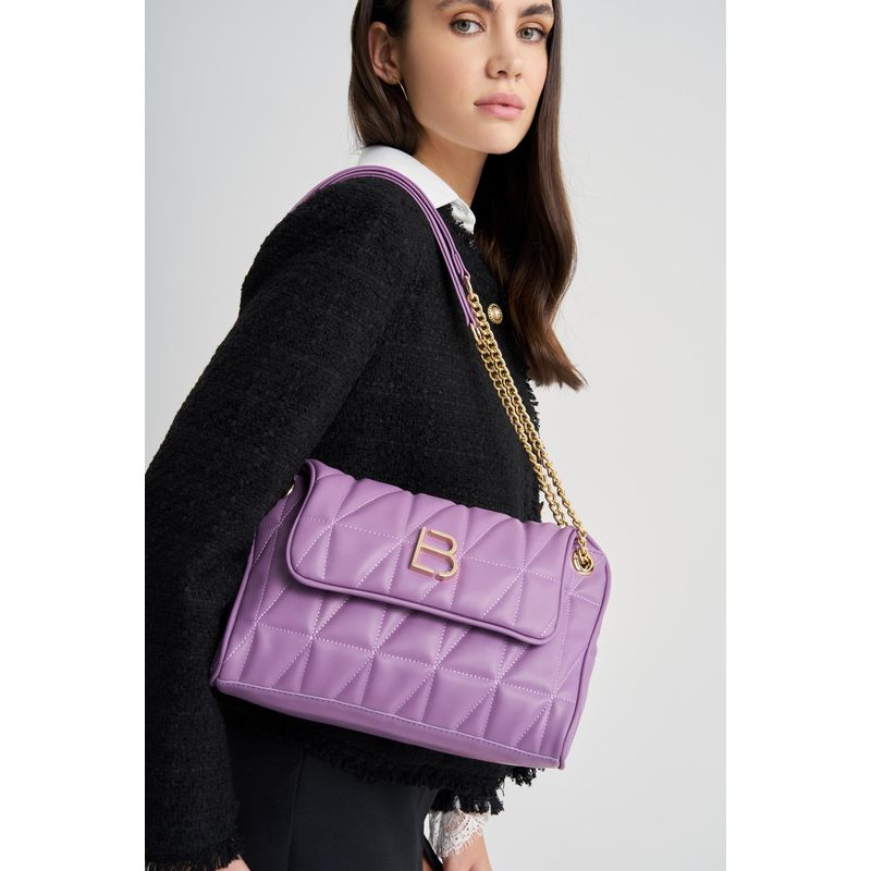 Fashion, accesorii si bijuterii - Femei - Accesorii femei - Genti si rucsacuri femei - Geantă de umăr Lucky Bees, piele, 11 x 32 x 21 cm, lila, 671LKB1620 - Infinity.ro