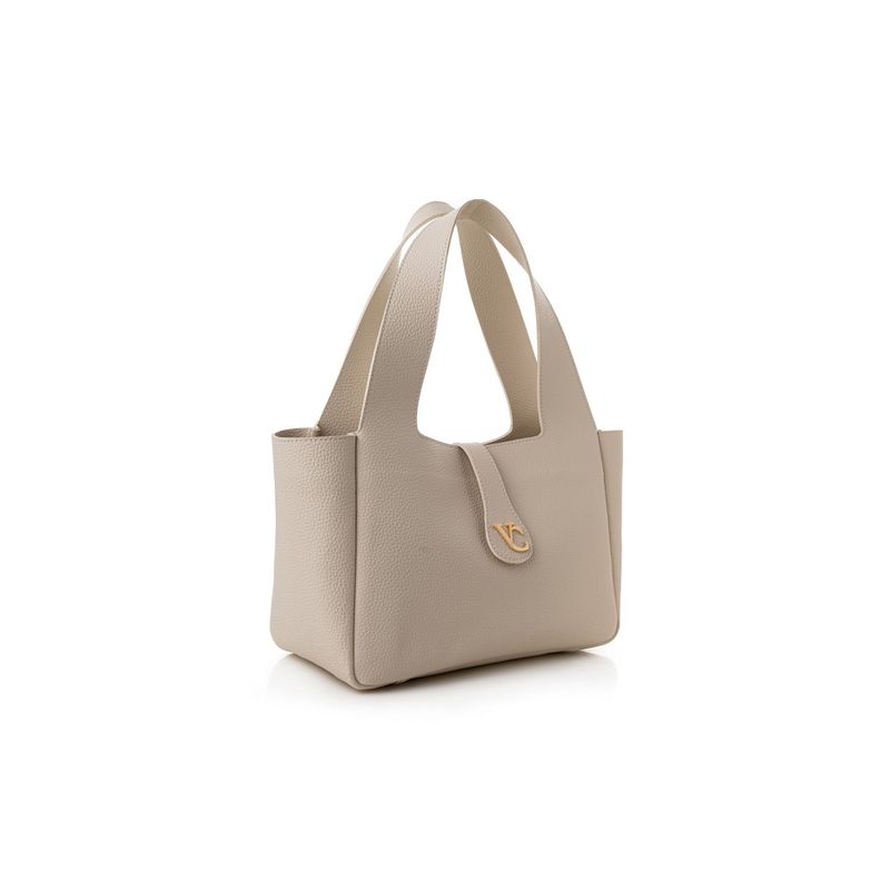 Fashion, accesorii si bijuterii - Femei - Accesorii femei - Genti si rucsacuri femei - Tote bag Lucky Bees, piele, 15 x 33 x 22 cm, bej, 946VNC1293 - Infinity.ro