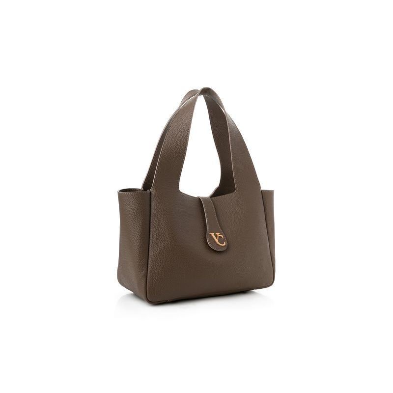 Fashion, accesorii si bijuterii - Femei - Accesorii femei - Genti si rucsacuri femei - Tote bag Lucky Bees, piele, 15 x 33 x 22 cm, bej-cenușiu, 946VNC1294 - Infinity.ro