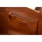 Fashion, accesorii si bijuterii - Femei - Accesorii femei - Genti si rucsacuri femei - Tote bag Lucky Bees, piele, 15 x 33 x 22 cm, tan, 946VNC1295 - Infinity.ro