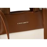 Fashion, accesorii si bijuterii - Femei - Accesorii femei - Genti si rucsacuri femei - Tote bag Lucky Bees, piele, 11 x 37 x 27 cm, crem și tan, 946VNC1198 - Infinity.ro