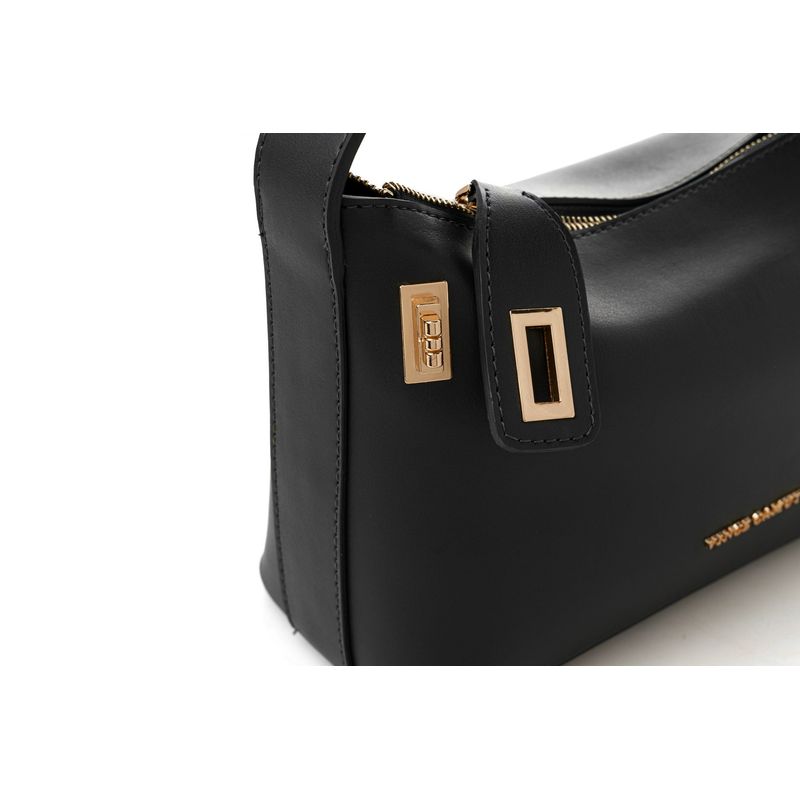 Fashion, accesorii si bijuterii - Femei - Accesorii femei - Genti si rucsacuri femei - Geantă de umăr Lucky Bees, piele, 10 x 24 x 16 cm, negru, 946VNC1273 - Infinity.ro