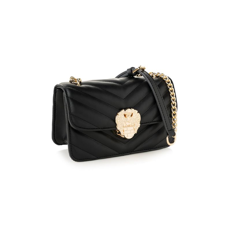 Fashion, accesorii si bijuterii - Femei - Accesorii femei - Genti si rucsacuri femei - Geantă de umăr Lucky Bees, piele, 9 x 21 x 12 cm, negru, 946VNC1203 - Infinity.ro