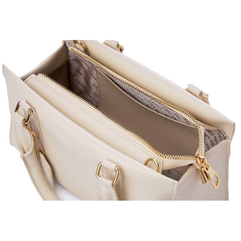 Fashion, accesorii si bijuterii - Femei - Accesorii femei - Genti si rucsacuri femei - Geantă de umăr Lucky Bees, piele, 11 x 26 x 15 cm, crem, 671LKB2153 - Infinity.ro