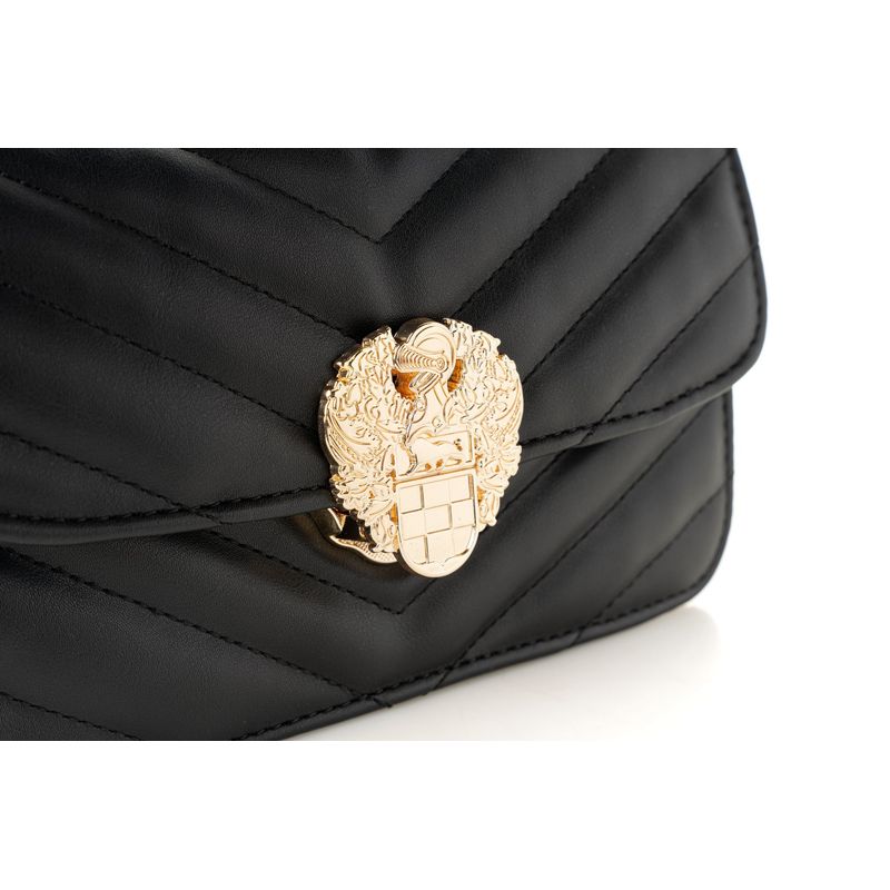 Fashion, accesorii si bijuterii - Femei - Accesorii femei - Genti si rucsacuri femei - Geantă de umăr Lucky Bees, piele, 9 x 21 x 12 cm, negru, 946VNC1203 - Infinity.ro