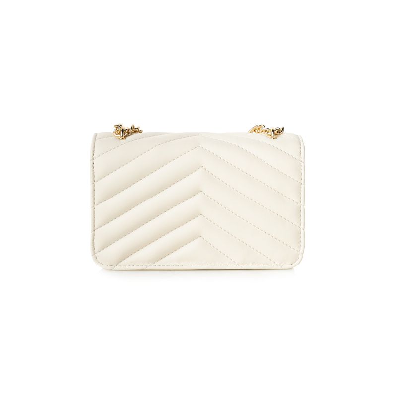 Fashion, accesorii si bijuterii - Femei - Accesorii femei - Genti si rucsacuri femei - Geantă de umăr Lucky Bees, piele, 9 x 21 x 12 cm, crem, 946VNC1204 - Infinity.ro