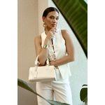 Fashion, accesorii si bijuterii - Femei - Accesorii femei - Genti si rucsacuri femei - Geantă de umăr Lucky Bees, piele, 11 x 26 x 15 cm, crem, 671LKB2153 - Infinity.ro