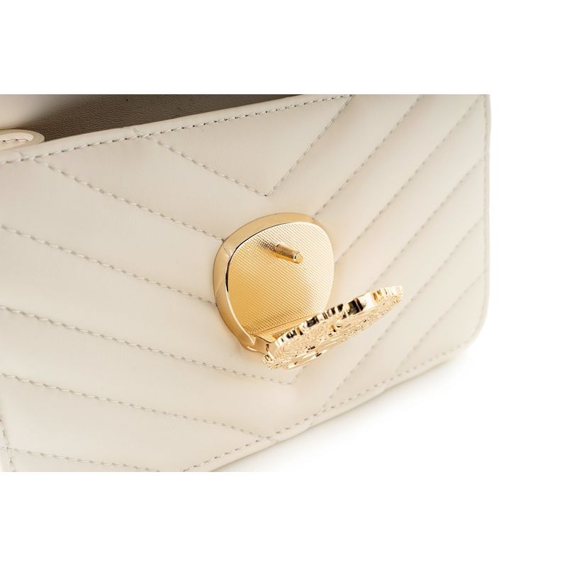 Fashion, accesorii si bijuterii - Femei - Accesorii femei - Genti si rucsacuri femei - Geantă de umăr Lucky Bees, piele, 9 x 21 x 12 cm, crem, 946VNC1204 - Infinity.ro