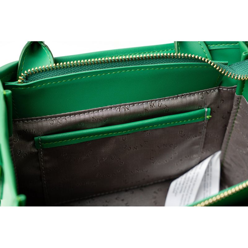 Fashion, accesorii si bijuterii - Femei - Accesorii femei - Genti si rucsacuri femei - Geantă Lucky Bees, piele, 11 x 23 x 17 cm, verde, 946VNC1175 - Infinity.ro