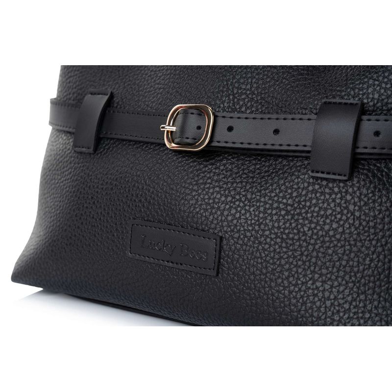 Fashion, accesorii si bijuterii - Femei - Accesorii femei - Genti si rucsacuri femei - Geantă de umăr Lucky Bees, piele, 14 x 29 x 19 cm, negru, 671LKB2127 - Infinity.ro