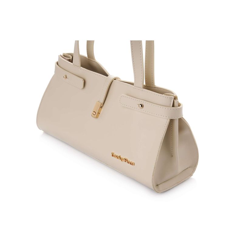 Fashion, accesorii si bijuterii - Femei - Accesorii femei - Genti si rucsacuri femei - Geantă de umăr Lucky Bees, piele, 11 x 30 x 15 cm, crem, 671LKB2243 - Infinity.ro