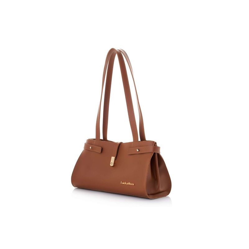 Fashion, accesorii si bijuterii - Femei - Accesorii femei - Genti si rucsacuri femei - Geantă de umăr Lucky Bees, piele, 11 x 30 x 15 cm, tan, 671LKB2245 - Infinity.ro