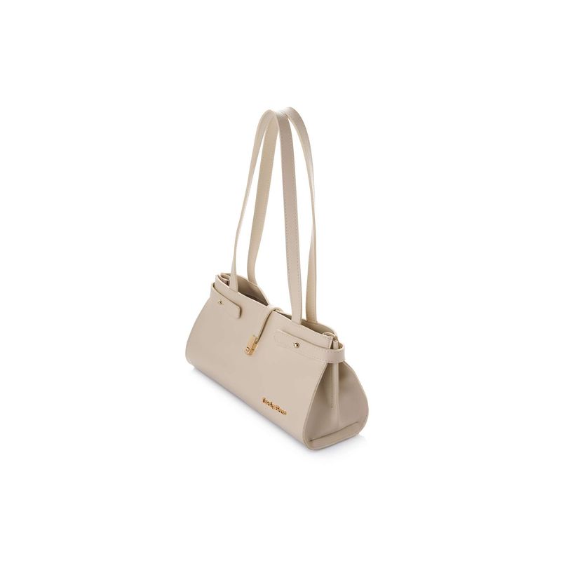 Fashion, accesorii si bijuterii - Femei - Accesorii femei - Genti si rucsacuri femei - Geantă de umăr Lucky Bees, piele, 11 x 30 x 15 cm, crem, 671LKB2243 - Infinity.ro