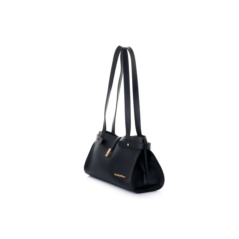 Fashion, accesorii si bijuterii - Femei - Accesorii femei - Genti si rucsacuri femei - Geantă de umăr Lucky Bees, piele, 11 x 30 x 15 cm, negru, 671LKB2242 - Infinity.ro