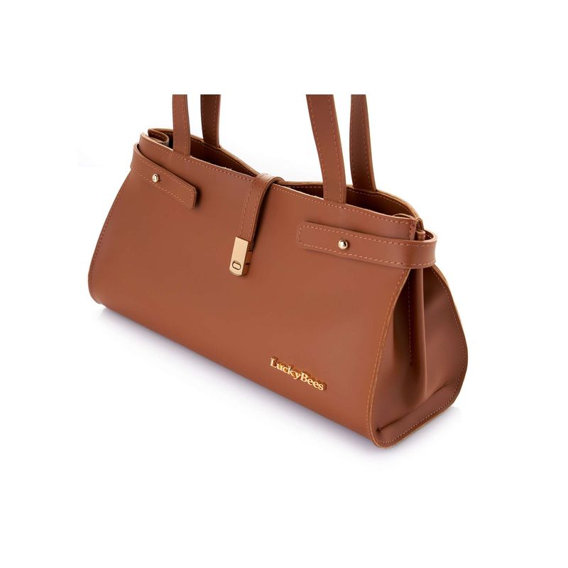 Fashion, accesorii si bijuterii - Femei - Accesorii femei - Genti si rucsacuri femei - Geantă de umăr Lucky Bees, piele, 11 x 30 x 15 cm, tan, 671LKB2245 - Infinity.ro