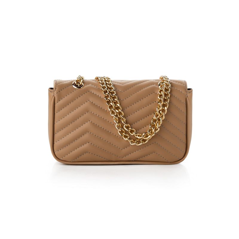 Fashion, accesorii si bijuterii - Femei - Accesorii femei - Genti si rucsacuri femei - Geantă de umăr Lucky Bees, piele, 7 x 23 x 15 cm, camel, 946VNC1287 - Infinity.ro