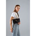 Fashion, accesorii si bijuterii - Femei - Accesorii femei - Genti si rucsacuri femei - Geantă de umăr Lucky Bees, piele, 7 x 23 x 15 cm, negru, 946VNC1283 - Infinity.ro