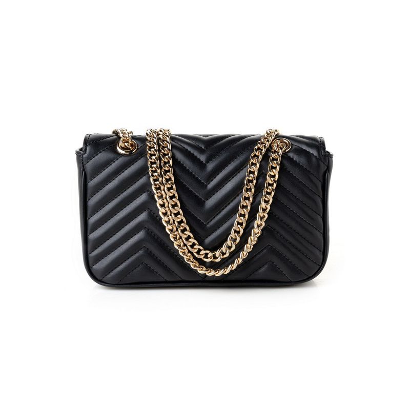 Fashion, accesorii si bijuterii - Femei - Accesorii femei - Genti si rucsacuri femei - Geantă de umăr Lucky Bees, piele, 7 x 23 x 15 cm, negru, 946VNC1283 - Infinity.ro