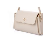 Fashion, accesorii si bijuterii - Femei - Accesorii femei - Genti si rucsacuri femei - Geantă de umăr Lucky Bees, piele, 10 x 23 x 15 cm, crem, 671LKB2138 - Infinity.ro