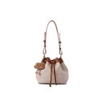 Fashion, accesorii si bijuterii - Femei - Accesorii femei - Genti si rucsacuri femei - Geantă de umăr Lucky Bees, piele, 16 x 25 x 22 cm, tan și crem, 671LKB2217 - Infinity.ro