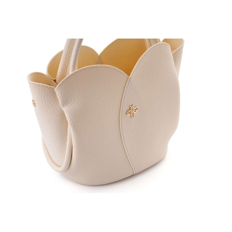 Fashion, accesorii si bijuterii - Femei - Accesorii femei - Genti si rucsacuri femei - Geantă de umăr Lucky Bees, piele, 15 x 29 x 21 cm, crem, 671LKB2247 - Infinity.ro