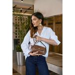 Fashion, accesorii si bijuterii - Femei - Accesorii femei - Genti si rucsacuri femei - Geantă de umăr Lucky Bees, piele, 11 x 22 x 12 cm, tan, 671LKB2151 - Infinity.ro