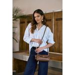 Fashion, accesorii si bijuterii - Femei - Accesorii femei - Genti si rucsacuri femei - Geantă de umăr Lucky Bees, piele, 11 x 22 x 12 cm, tan, 671LKB2151 - Infinity.ro