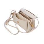 Fashion, accesorii si bijuterii - Femei - Accesorii femei - Genti si rucsacuri femei - Geantă de umăr Lucky Bees, piele, 11 x 22 x 12 cm, crem, 671LKB2148 - Infinity.ro