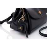 Fashion, accesorii si bijuterii - Femei - Accesorii femei - Genti si rucsacuri femei - Geantă de umăr Lucky Bees, piele, 11 x 22 x 12 cm, negru, 671LKB2150 - Infinity.ro