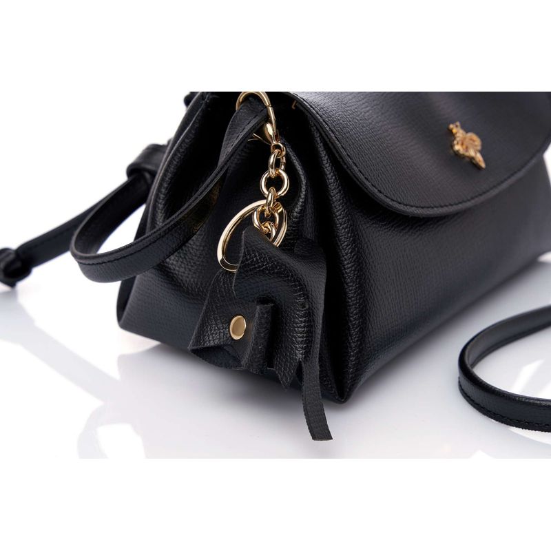 Fashion, accesorii si bijuterii - Femei - Accesorii femei - Genti si rucsacuri femei - Geantă de umăr Lucky Bees, piele, 11 x 22 x 12 cm, negru, 671LKB2150 - Infinity.ro