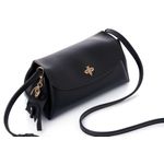 Fashion, accesorii si bijuterii - Femei - Accesorii femei - Genti si rucsacuri femei - Geantă de umăr Lucky Bees, piele, 11 x 22 x 12 cm, negru, 671LKB2150 - Infinity.ro