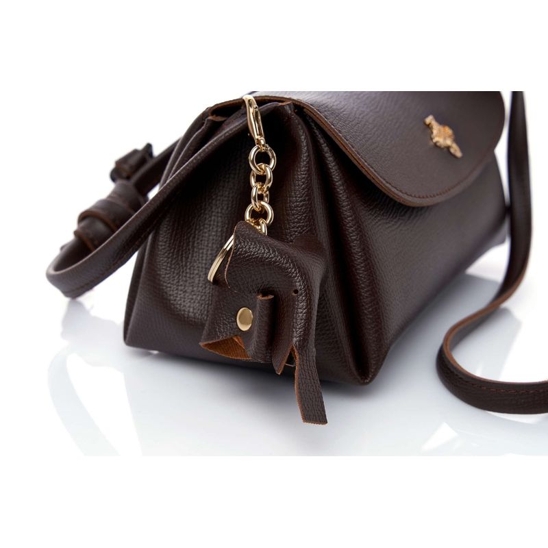 Fashion, accesorii si bijuterii - Femei - Accesorii femei - Genti si rucsacuri femei - Geantă de umăr Lucky Bees, piele, 11 x 22 x 12 cm, maro, 671LKB2146 - Infinity.ro