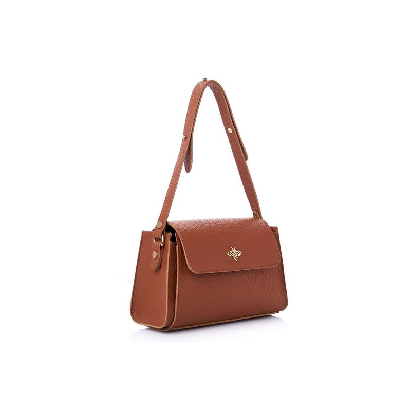 Fashion, accesorii si bijuterii - Femei - Accesorii femei - Genti si rucsacuri femei - Geantă de umăr Lucky Bees, piele, 10 x 23 x 15 cm, tan, 671LKB2142 - Infinity.ro