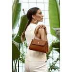 Fashion, accesorii si bijuterii - Femei - Accesorii femei - Genti si rucsacuri femei - Geantă de umăr Lucky Bees, piele, 10 x 23 x 15 cm, tan, 671LKB2142 - Infinity.ro