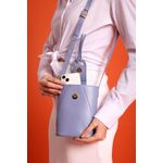 Fashion, accesorii si bijuterii - Femei - Accesorii femei - Genti si rucsacuri femei - Geantă de umăr Lucky Bees, piele, 7 x 14 x 18 cm, baby albastru, 456ZYM2338 - Infinity.ro
