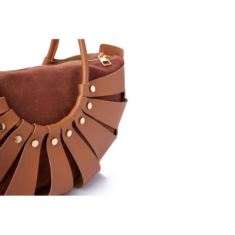 Fashion, accesorii si bijuterii - Femei - Accesorii femei - Genti si rucsacuri femei - Geantă de umăr Lucky Bees, piele, 15 x 35 x 18 cm, tan, 671LKB2135 - Infinity.ro