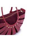 Fashion, accesorii si bijuterii - Femei - Accesorii femei - Genti si rucsacuri femei - Geantă de umăr Lucky Bees, piele, 15 x 35 x 18 cm, maroon, 671LKB2136 - Infinity.ro
