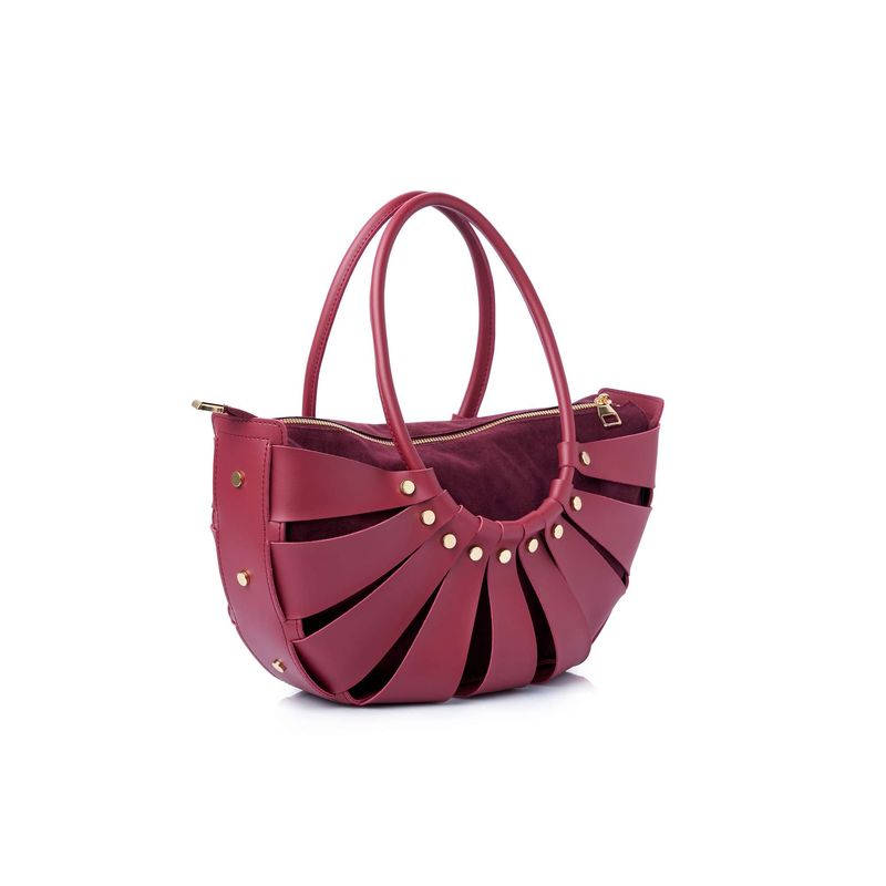 Fashion, accesorii si bijuterii - Femei - Accesorii femei - Genti si rucsacuri femei - Geantă de umăr Lucky Bees, piele, 15 x 35 x 18 cm, maroon, 671LKB2136 - Infinity.ro