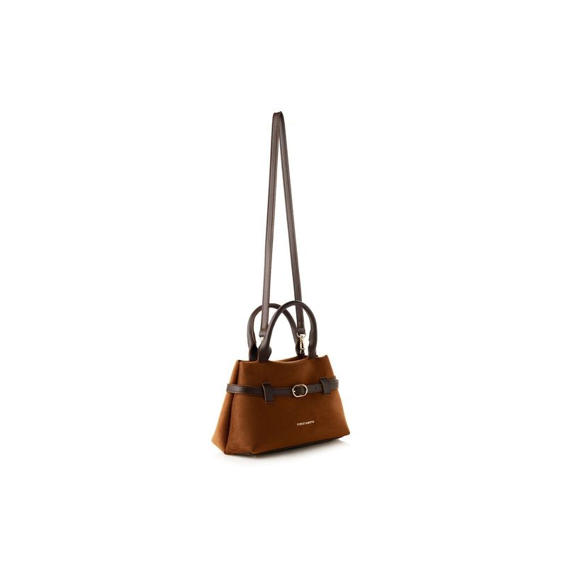 Fashion, accesorii si bijuterii - Femei - Accesorii femei - Genti si rucsacuri femei - Tote bag Lucky Bees, piele, 18.5 x 29 x 14 cm, maro, 946VNC1311 - Infinity.ro