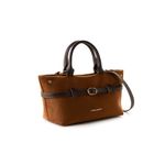 Fashion, accesorii si bijuterii - Femei - Accesorii femei - Genti si rucsacuri femei - Tote bag Lucky Bees, piele, 18.5 x 29 x 14 cm, maro, 946VNC1311 - Infinity.ro