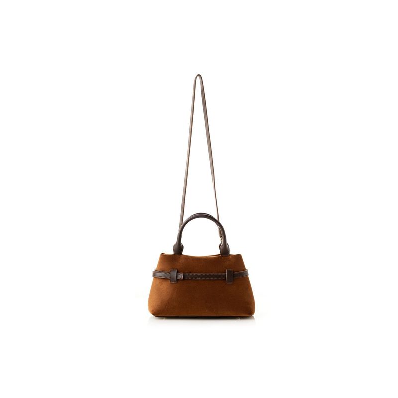 Fashion, accesorii si bijuterii - Femei - Accesorii femei - Genti si rucsacuri femei - Tote bag Lucky Bees, piele, 18.5 x 29 x 14 cm, maro, 946VNC1311 - Infinity.ro
