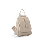 Fashion, accesorii si bijuterii - Femei - Accesorii femei - Genti si rucsacuri femei - Rucsac Lucky Bees, piele, 8 x 23 x 33 cm, crem, 671LKB2129 - Infinity.ro