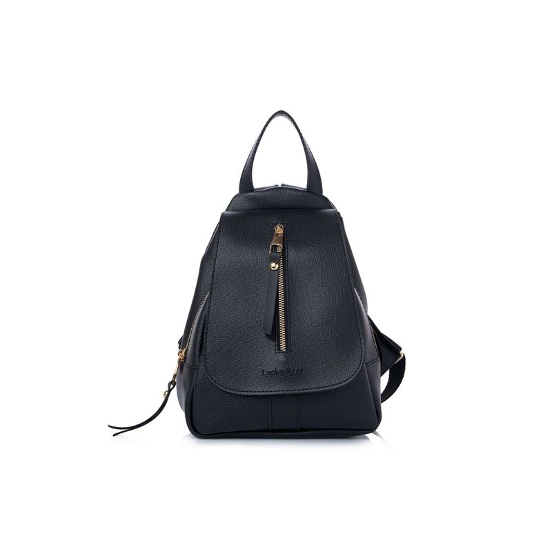 Fashion, accesorii si bijuterii - Femei - Accesorii femei - Genti si rucsacuri femei - Rucsac Lucky Bees, piele, 8 x 23 x 33 cm, negru, 671LKB2130 - Infinity.ro