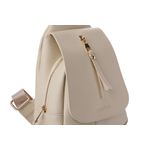 Fashion, accesorii si bijuterii - Femei - Accesorii femei - Genti si rucsacuri femei - Rucsac Lucky Bees, piele, 8 x 23 x 33 cm, crem, 671LKB2129 - Infinity.ro