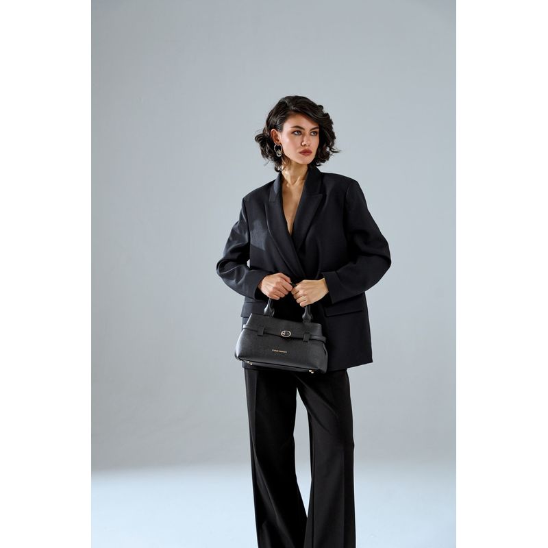 Fashion, accesorii si bijuterii - Femei - Accesorii femei - Genti si rucsacuri femei - Tote bag Lucky Bees, piele, 18.5 x 29 x 14 cm, negru, 946VNC1309 - Infinity.ro