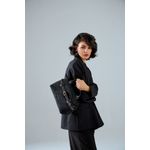 Fashion, accesorii si bijuterii - Femei - Accesorii femei - Genti si rucsacuri femei - Tote bag Lucky Bees, piele, 18.5 x 29 x 14 cm, negru, 946VNC1310 - Infinity.ro