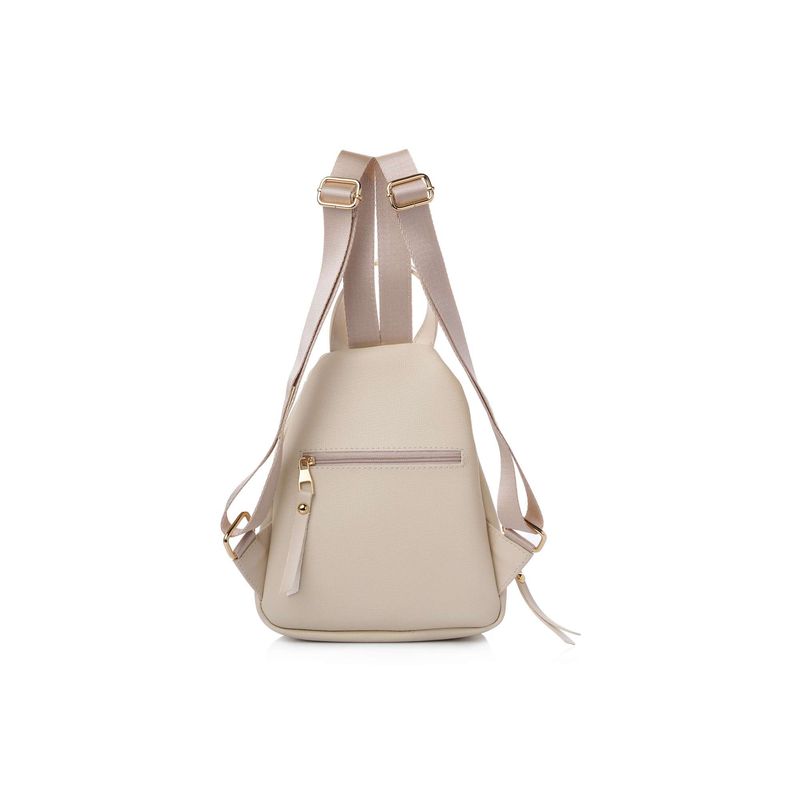 Fashion, accesorii si bijuterii - Femei - Accesorii femei - Genti si rucsacuri femei - Rucsac Lucky Bees, piele, 8 x 23 x 33 cm, crem, 671LKB2129 - Infinity.ro