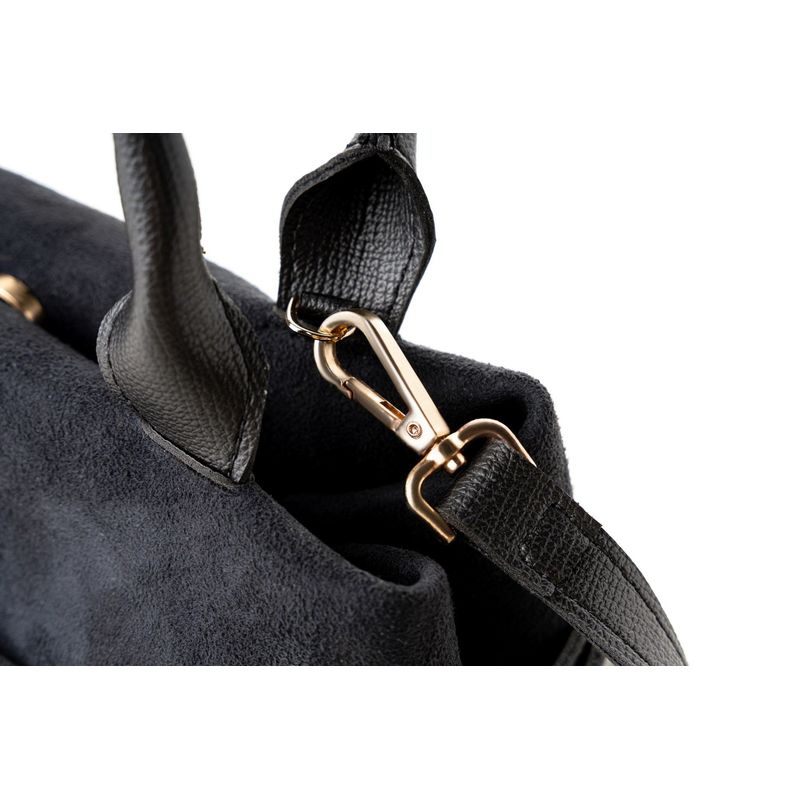 Fashion, accesorii si bijuterii - Femei - Accesorii femei - Genti si rucsacuri femei - Tote bag Lucky Bees, piele, 18.5 x 29 x 14 cm, negru, 946VNC1310 - Infinity.ro